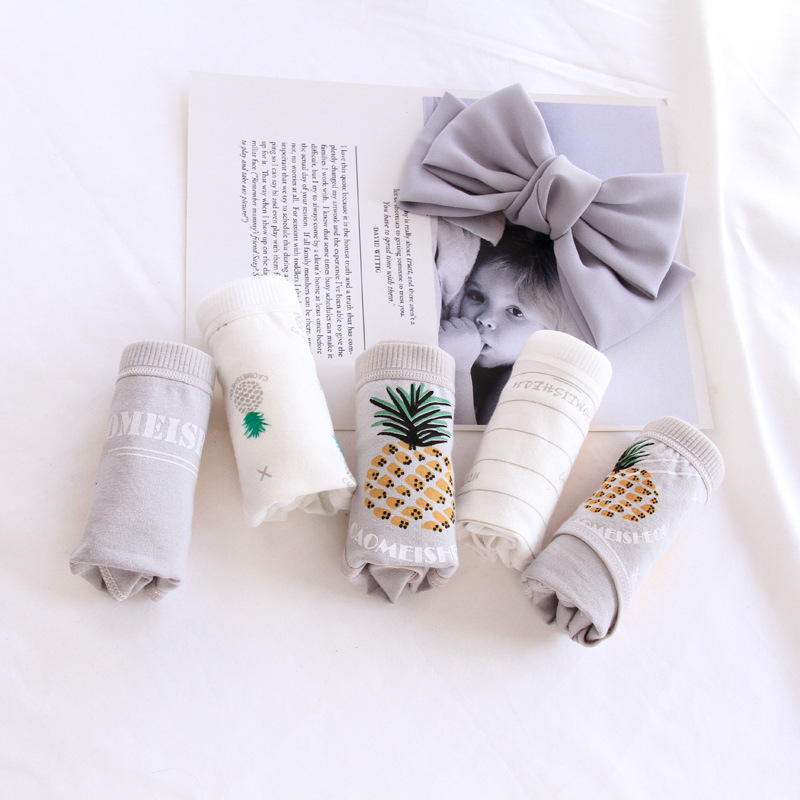 6 gói đồ lót nhiệt đới dứa phụ nữ cotton eo tam giác quần cô gái đồ lót quan lot