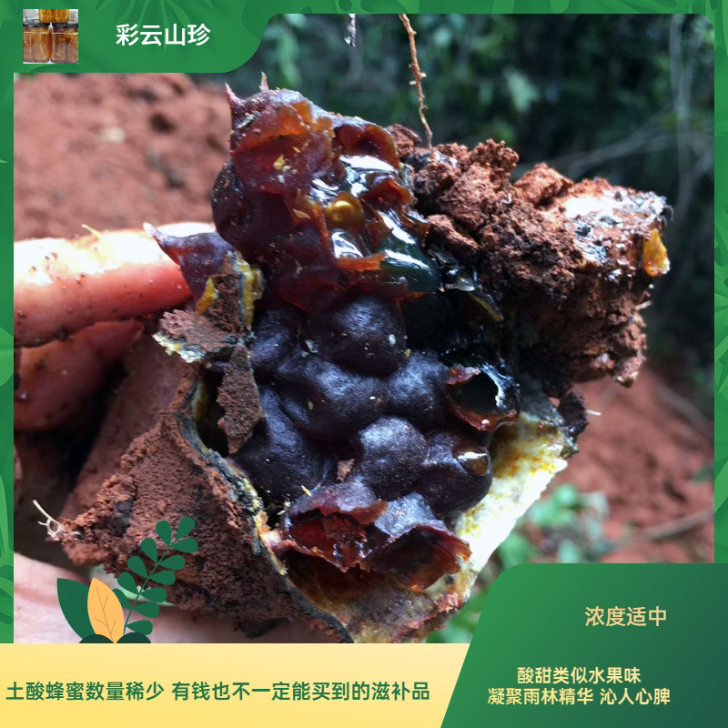 Natural agricultural products Yunnan Province edible honey wild alpine pure soil honey authentic honeycomb honey soil acid hangover Baihua