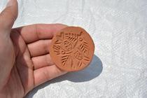 Nostalgic old objects 50-80 s folk artists hand-made flower pottery mold mud mold