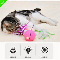 Cat rolling ball LED flash ball laser funny cat ball idyllic Garfield cat toy ball USB charging automatic direction change
