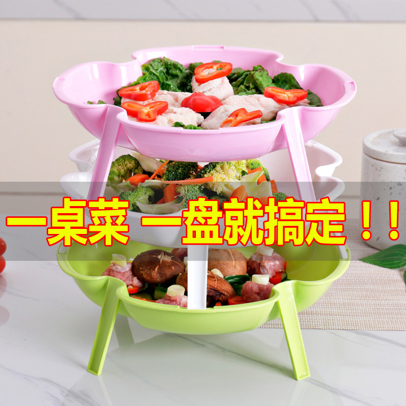 Creative kitchen with plates Multi-layered food storage Hot pot shop plates Beef plates Commercial plastic plates
