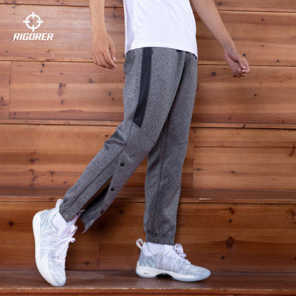 Standard breasted pants autumn and winter new basketball fitness appearance pants Running training sports lace-up warm-up pants quick release pants
