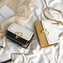 Contrast color small bag women 2019 new Korean version of the trend of foreign chain small square bag fashion joker shoulder messenger bag