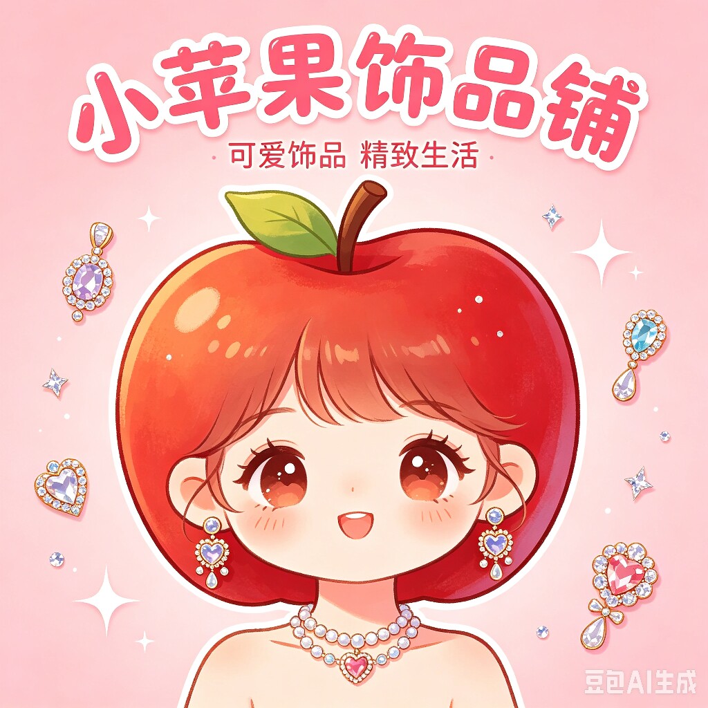 小苹果饰品铺的LOGO