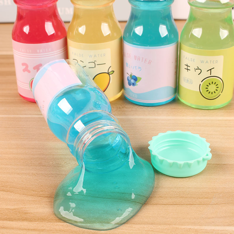 Net red color mud water bottle fake water simulation water chicken tail wine bottle mineral spring water bottle Sharpy glue nasal mucus to get toys