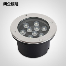Underwater buried light LED colorful 12V24 stainless steel fish pond underwater light waterproof swimming pool wall light embedded spotlight