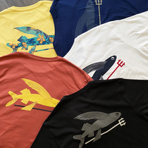 Authorized Patagonia classic organic cotton Flying Fish print round neck short sleeve T-shirt Mountain