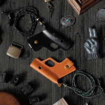 Authorized spot HK x GOFEFE joint name RL one four five generation protective cover retro cowhide lanyard necklace pendant