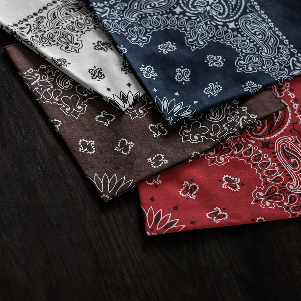 Spot Paisley Banana USA Comeback Ancient Classic Cashew Flower Pattern Square Scarf Hair hair with a hair towel-Taobao