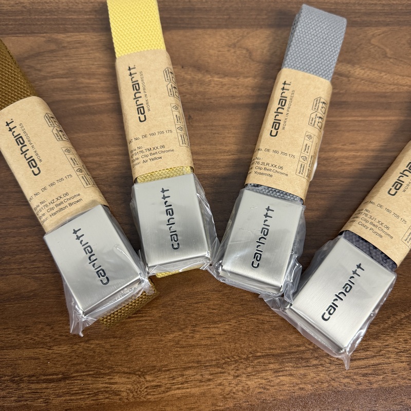 Genuine Original Packaging Carhartt Wip Carhartt Belt with Silver Buckle, Same Style for Men and Women
