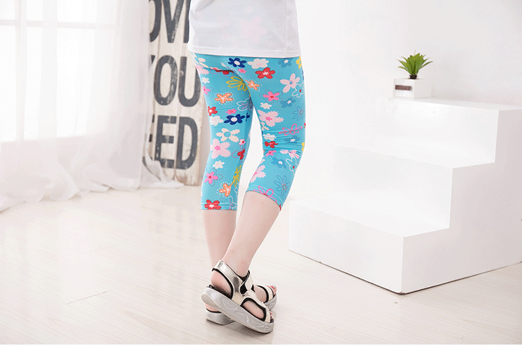 Quần legging nữ mùa hè mỏng cho trẻ em quần tây mùa hè quần trẻ em quần lớn Quần bé gái quần áo trẻ em - Quần thoi trang tre em