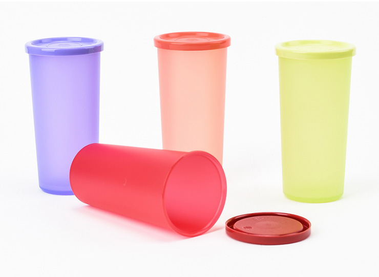 3 túi Tupperware 140MLxMLQQ Cốc nhỏ chống rò rỉ Cốc nhỏ bằng nhựa - Tách binh giu nhiet
