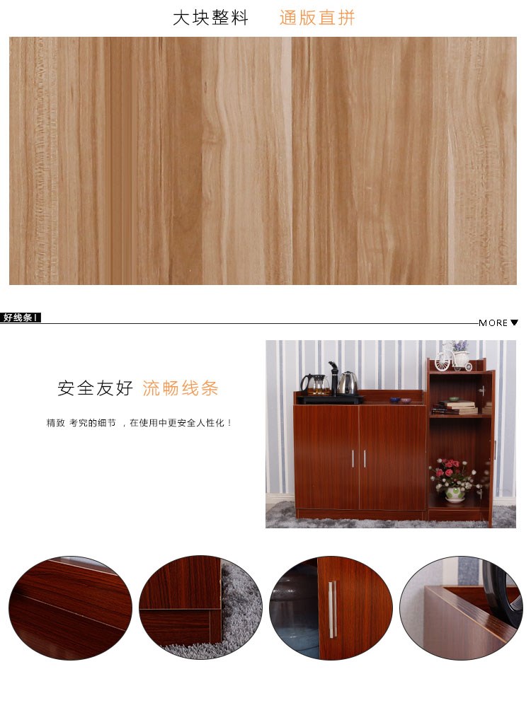 Cửa duy nhất 3 cửa Thâm Quyến melamine board đôi cửa tủ side tủ trà tủ tủ trắng bữa ăn tủ nhỏ