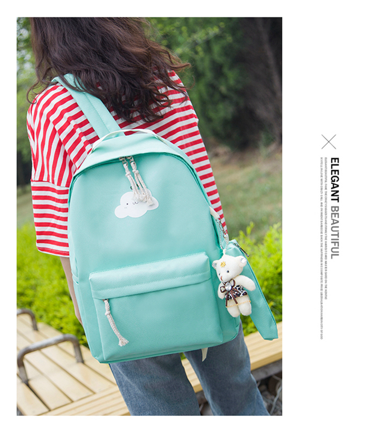 Schoolbag nữ học sinh Phiên bản Hàn Quốc của khuôn viên phim hoạt hình thời trang vải học sinh trung học cơ sở vai túi thủy triều học sinh tiểu học nhỏ ba lô tươi - Ba lô balo gucci nam