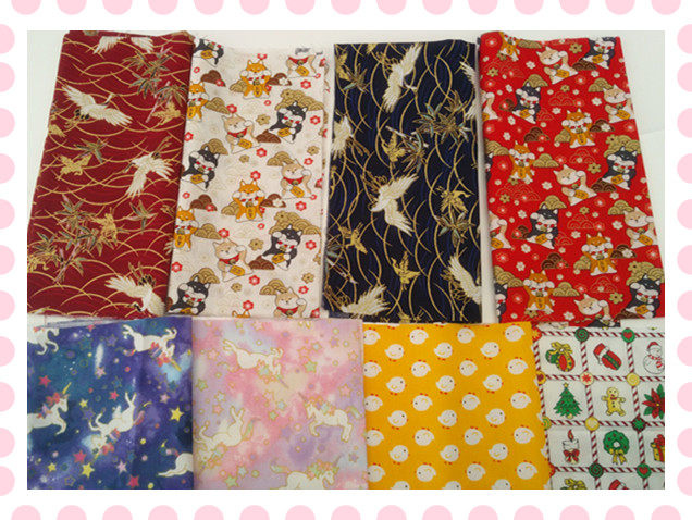 Super low price pure polyester cotton floral plaid striped patchwork fabric doll clothes bronzing and wind