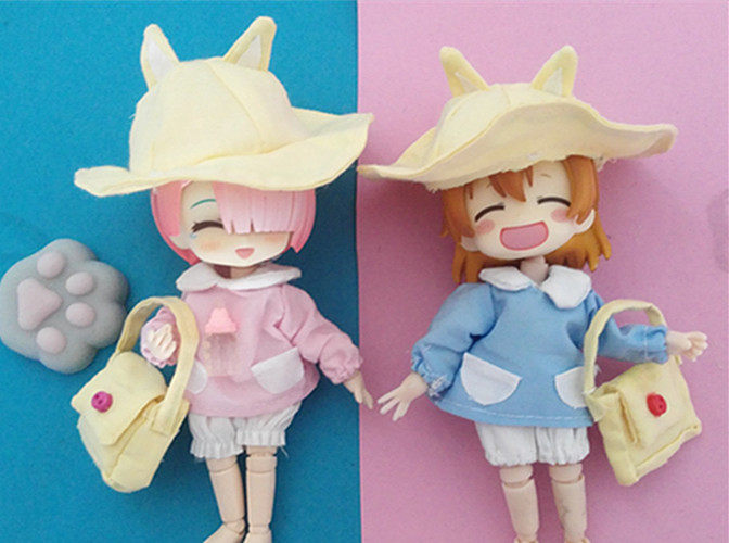 Kindergarten suit ob11 small cloth blythe can 6 points 8 points bjd strange Gaowa clothing material package drawing pattern