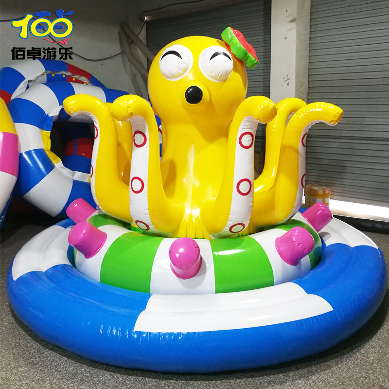 Large children's orchestra naughty castle electric rotating equipment inflatable octopus octopus playground facilities