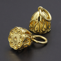 Brass Lotus Key Closed Car Key Hanging Men and Women Key Chain Bookbag Bracelet Bracelet Creative Gift Renaissance