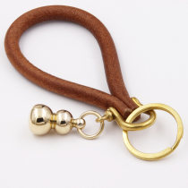 Cow leather rope car keys to couple keychain simple handcrafted creative gift keychain female