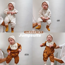 Yuner mother baby children's clothing 2021 spring and autumn new baby foreign style long sleeve ha clothes baby jumpsuit climbing clothes tide