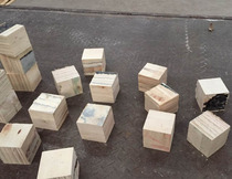 Pallet wood block wood square plywood block particleboard wood pallet wood block mat pad