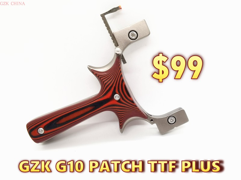 Bow crazy titanium alloy G10 patch vertical tied slingshot GZK G10 PATCH TTF PLUS overseas version