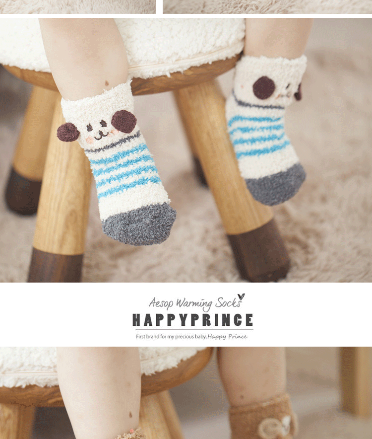 Vớ nhung san hô cho bé mùa xuân và mùa thu dày cotton cộng với nhung ấm áp chống trơn cho bé 0-1-2 tuổi quần tất lót lông