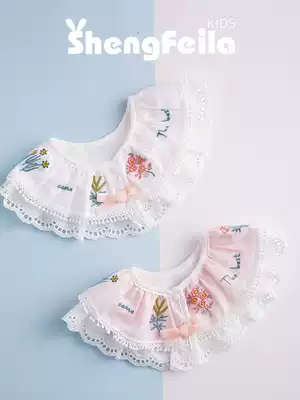 ins Princess Japanese court baby bib 360-degree birthday lace decoration fake collar baby saliva towel bib