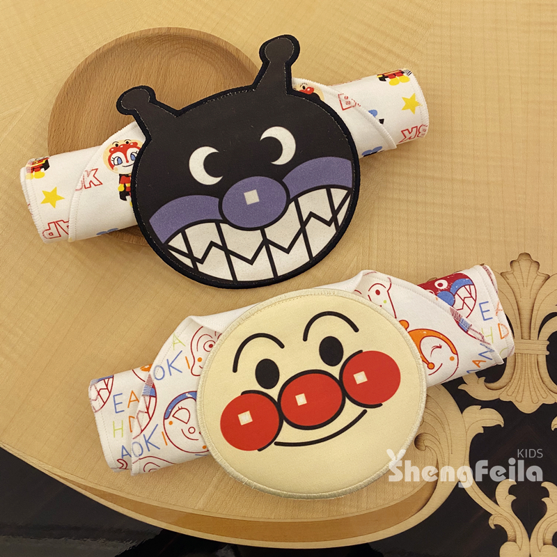 2 Pieces Export Japan Ultra Cute Cartoon Pure Cotton Suction Sweat Towel Children Animal Cushion Back Towels Increased 1-7-year-old Summer