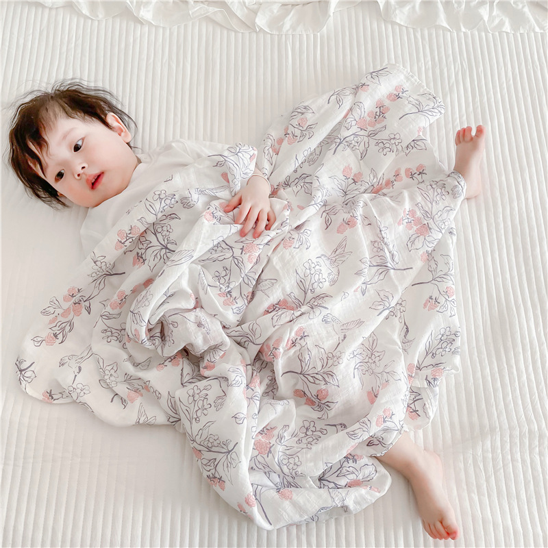 ins new spring summer ultrathin gauze scarves baby swaddle wrap air conditioning cover blanket soft bamboo fiber children bath towels