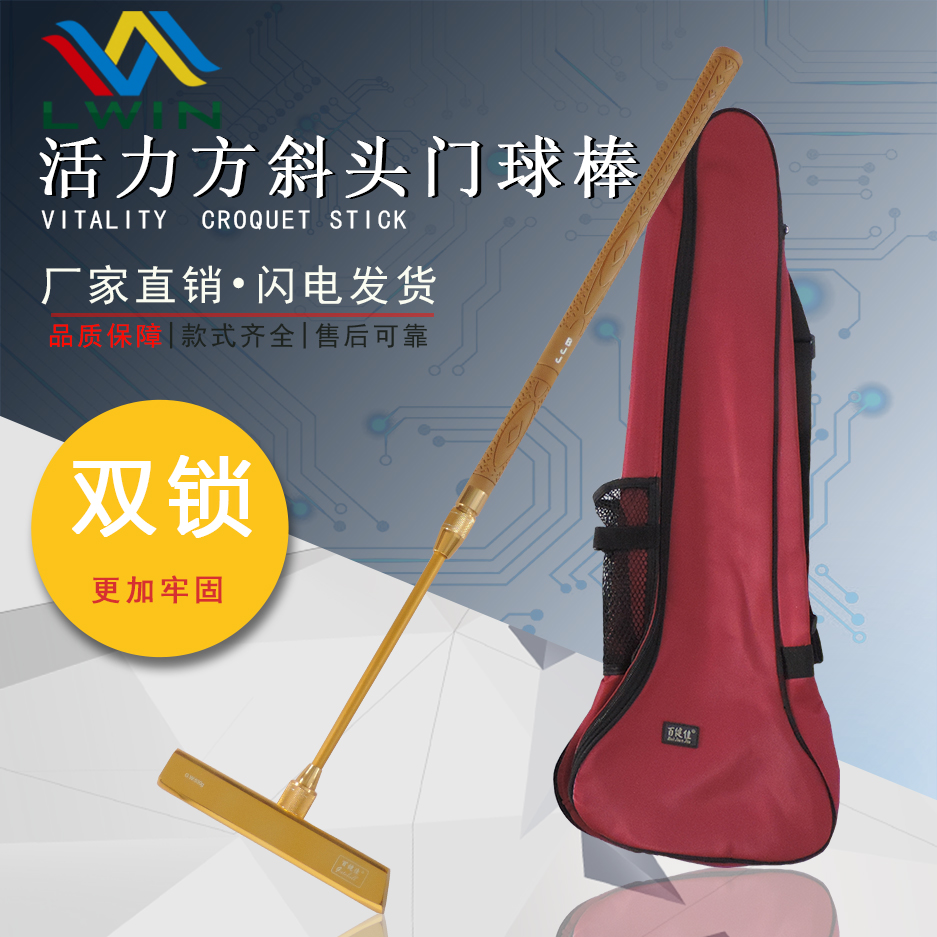 BIOGENJIA factory direct sales vitality square slanted head goal stick double lock goal club rubber handle with stick bag invoice