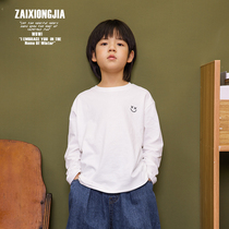 Z A I X O N G J A SPRING AUTUMN NEW BASE LONG SLEEVE T-SHIRT BLOUSES FOR UNDERSHIRT BOY CLOTHING MALE AND FEMALE CHILDREN SMALL AND MEDIUM SIZED CHILD COTTON