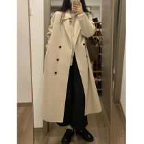 Woolen coat womens woolen coat Hepburn style autumn and winter 2022 new Korean style small man high-end medium and long section