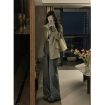 Small suit jacket womens suit top short section 2022 spring and autumn new casual high-end sense fried street small man