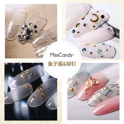 Misscandy Nail Tool Jewelry Jewelry Gold и серебряная стальная бусин