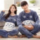 2018 mới mùa đông san hô lông cừu cặp đôi đồ ngủ phim hoạt hình flannel dài tay nam và nữ thiết lập dịch vụ nhà hai mảnh quần áo ngủ nam