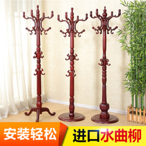  European-style solid wood coat rack Bedroom creative clothes rack Household wooden hangers Modern simple floor-to-ceiling hangers