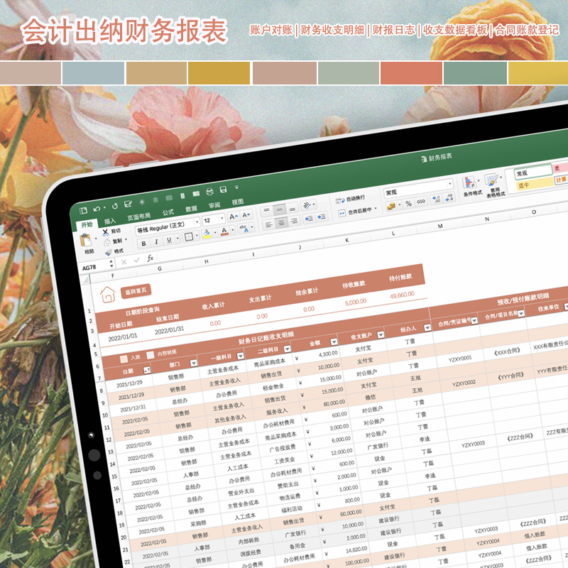 Excel Visualized Accounting, Cashiering, Financial Statement, Data Analysis, Office Documents, and Spreadsheets | A Salted Fish