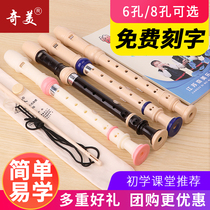 Chimed style treble recorder 6 holes 8 holes for primary school students to practice childrens adult flute instruments for beginners