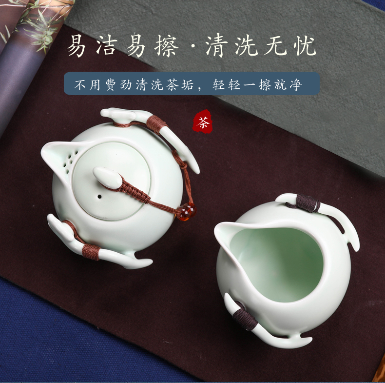 Kung fu tea set jingdezhen ceramic household teapot portable travel 10 head of your up of a complete set of tea cups