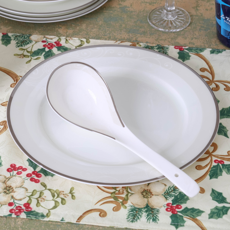 Jingdezhen ceramic tableware portfolio high - grade household contracted Europe type ipads porcelain tableware suit dish dish bowl chopsticks