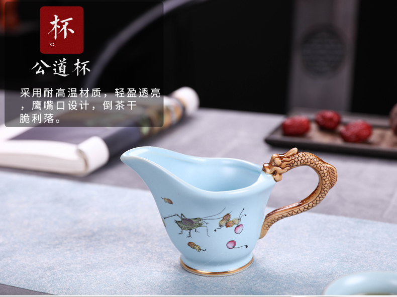 Kung fu tea set jingdezhen ceramic home portable travel office high - grade up phnom penh your up of a complete set of tea service