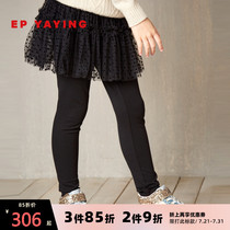 Shopping mall with the same]EP Ya Ying childrens clothing 2019 autumn and winter girls  new mesh cake dress swing leggings 6419A