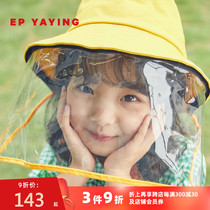 Shopping mall same model] EP Yaying childrens clothing new sunscreen windproof detachable fisherman hat childrens hat