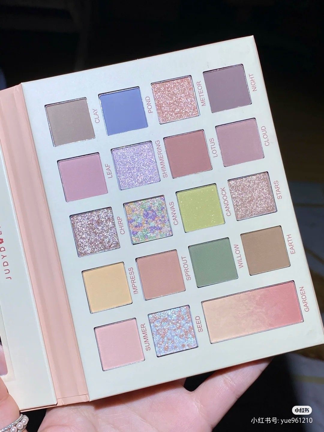 juduo orange oil painting eye shadow pan pink Lake California judydoll sparkling pearls sequins superfire 20 color women