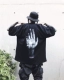 Guochao 17ss cần cẩu nam và nữ đôi thời trang đường phố áo thun ngắn tay lỏng lẻo tay áo hip-hop năm tay áo