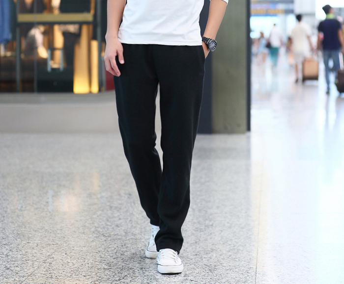 Mùa thu đông quần thể thao quần nam cộng với nhung dày rộng kích thước lớn quần âu quần cotton nam chạy thẳng quần quần áo nam đẹp