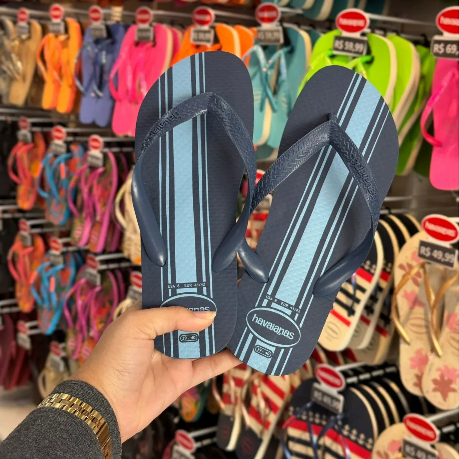 Пляжные шлепанцы Havaianas, нескользящая пляжная обувь, тапочки