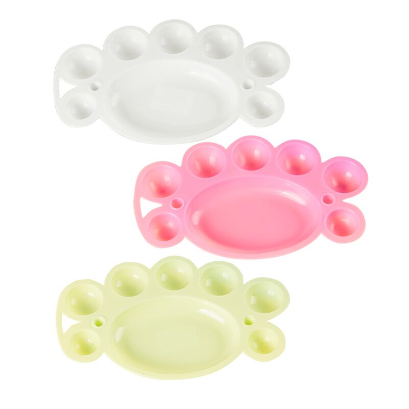 Children's color palette paintbrush foot girl Plum Blossom Plastic Fine Arts Watercolor Paint Disc paint Pigment Box Paint Accessories