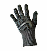 Anti-cut gloves mechanical tactical 5-level protection security anti-collision and anti-stab outdoor mountain climbing and riding full finger leather black size M